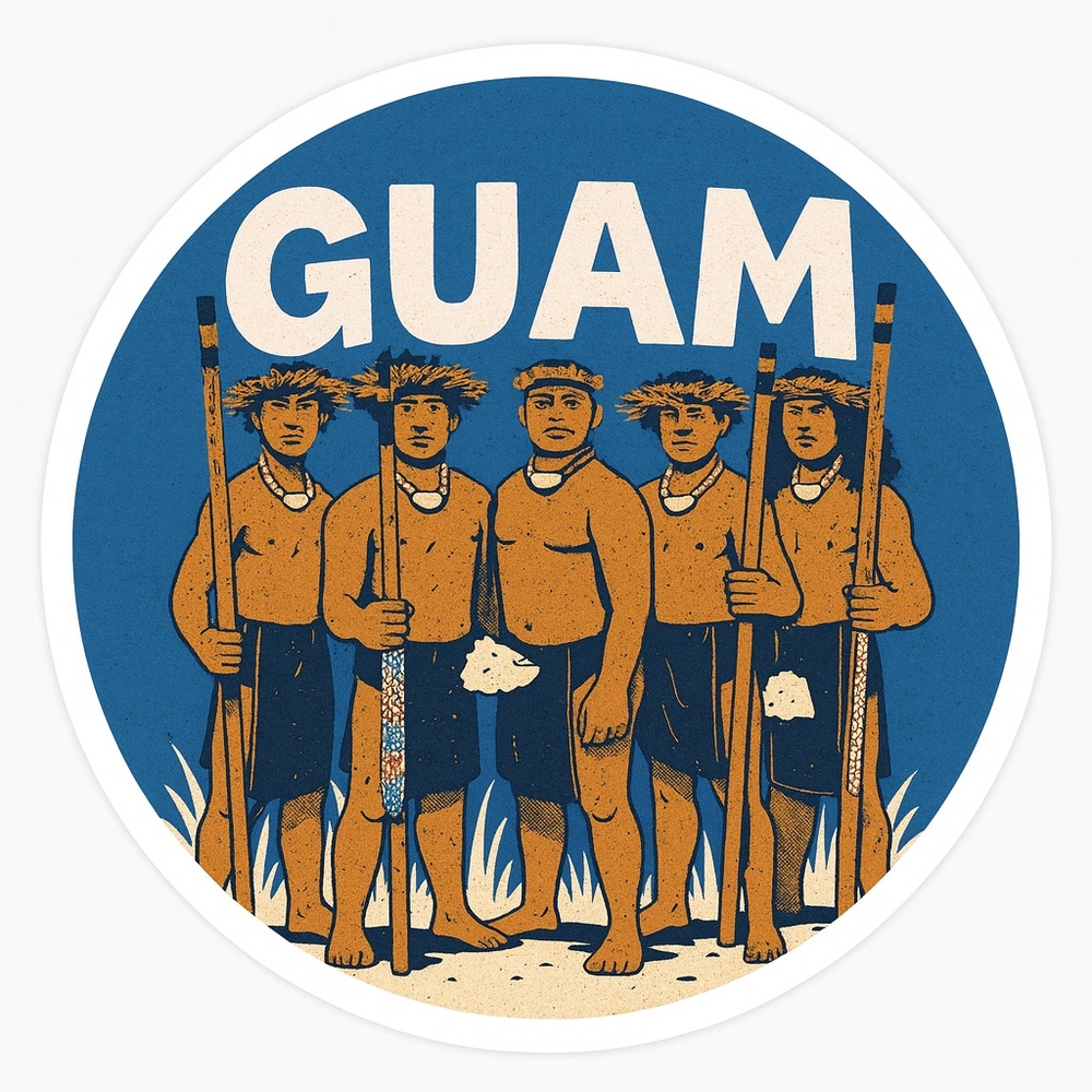 Guam Ancient Chamorro Warriors Sticker | Island Heritage Vinyl Decal